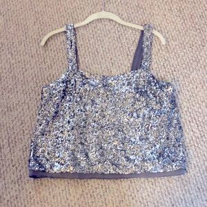 A&F Sequined open back tank